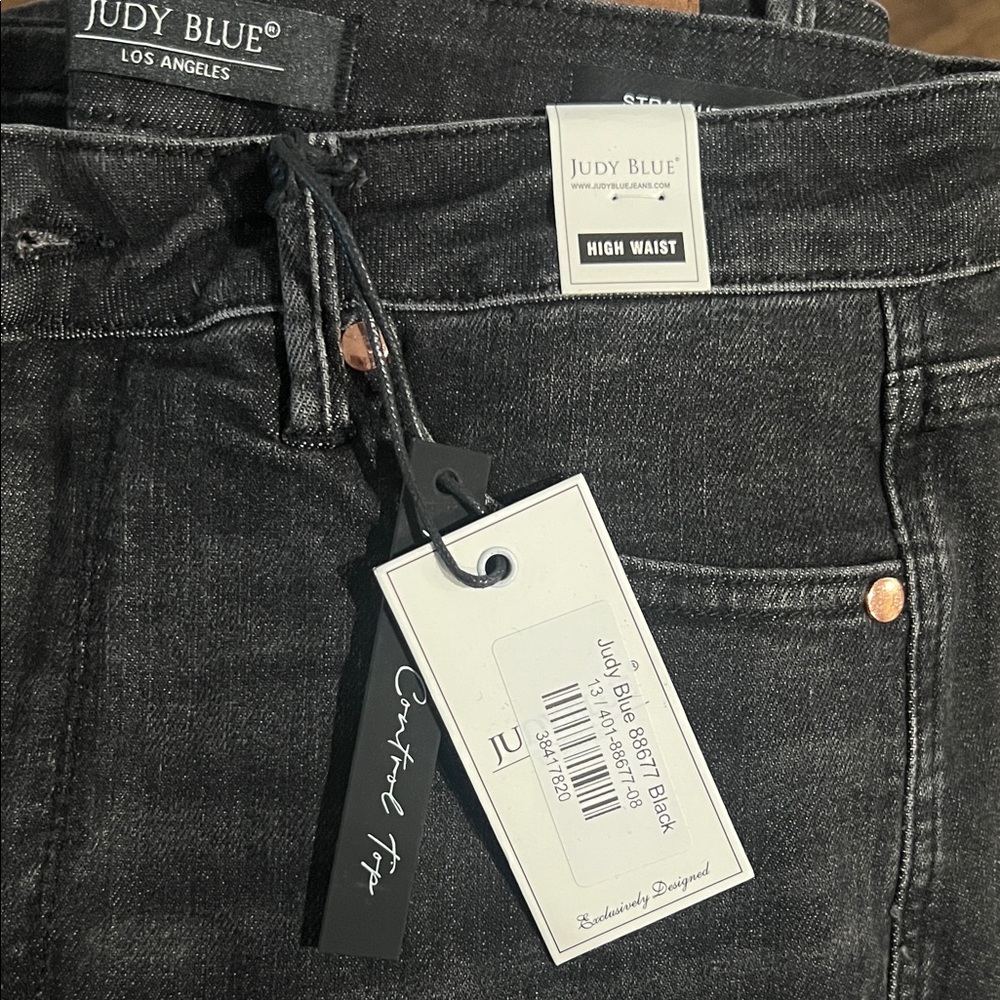 Judy Blue Charcoal High Waist Straight Jeans